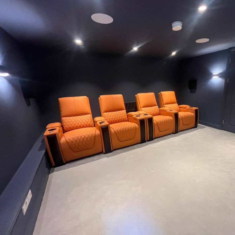 Cinema room basement, Leeds, back to basement